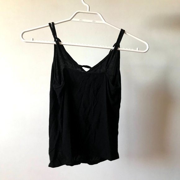 Garage Strap Front-Cross Black Tank - Picture 2 of 2